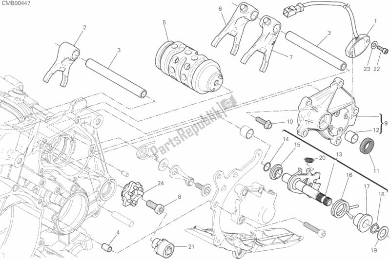 Toutes les pièces pour le Contrôle De Changement De Vitesse du Ducati Superbike 1299S ABS USA 2015